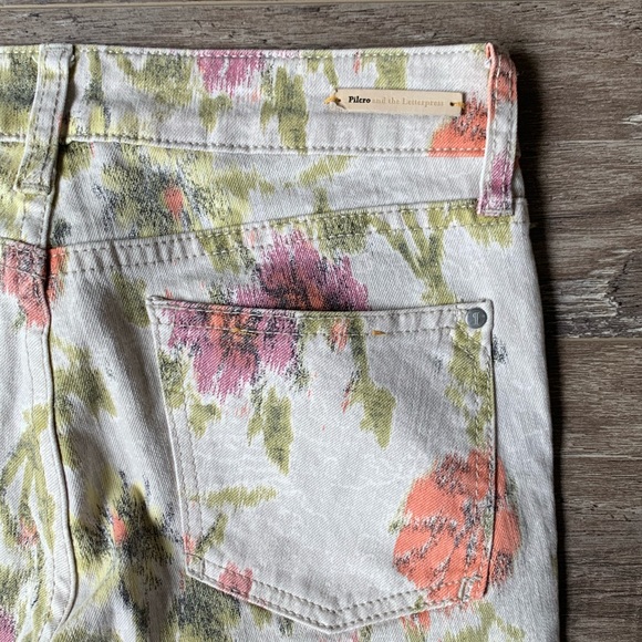 ANTHRO PILCRO Ikat Floral STET Skinny Jeans 27 - Picture 9 of 12